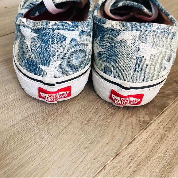 Vans Acid Denim Washed Stars Blue USA Shoes RARE - Picture 5 of 13